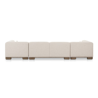 June U Shaped Modular Sectional Oatmeal view 5