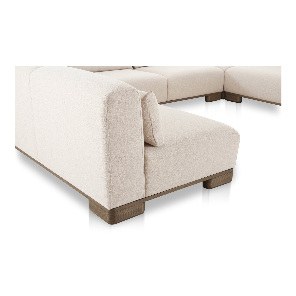 June U Shaped Modular Sectional Oatmeal view 6