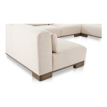 June U Shaped Modular Sectional Oatmeal view 6