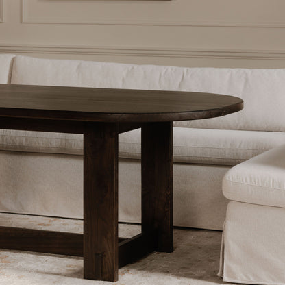 Fable Slipcover Dining Bench Beige lifestyle image