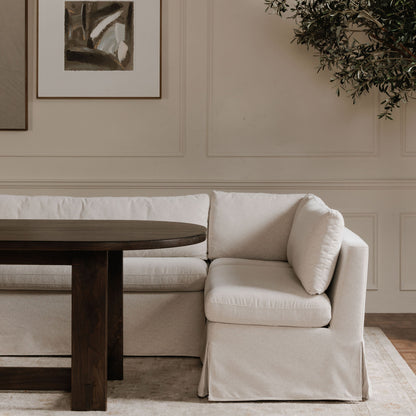 Fable Slipcover Dining Bench Beige view 8