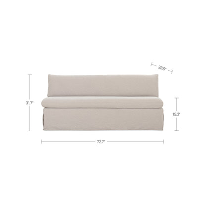 Fable Slipcover Dining Bench Beige view 10