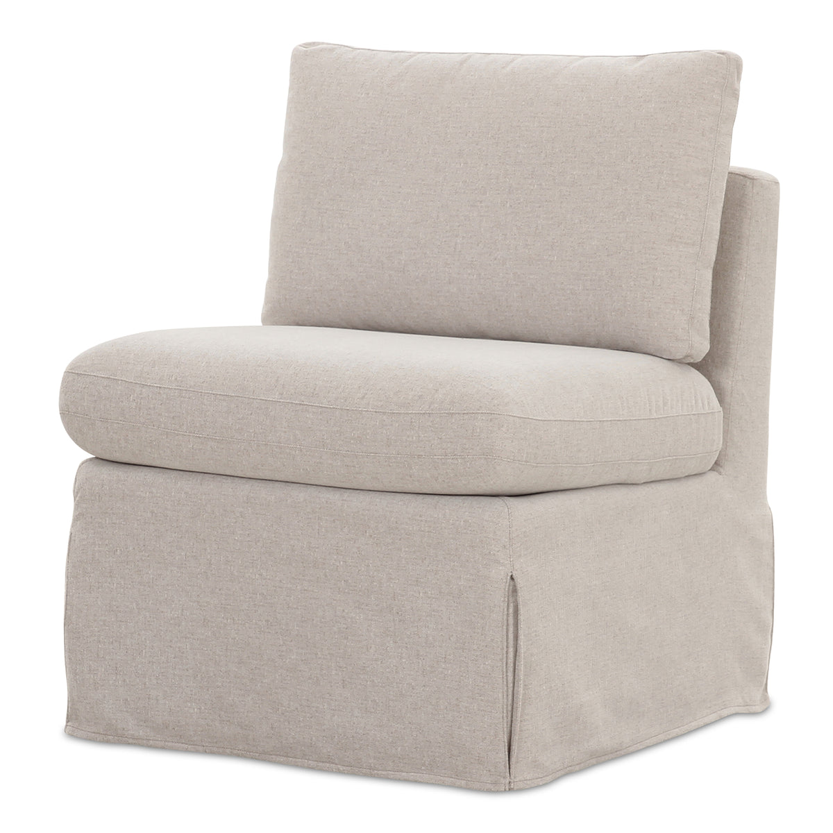 Fable Slipcover Dining Slipper Chair Beige view 5
