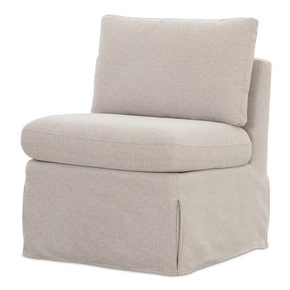 Fable Slipcover Dining Slipper Chair Beige view 5