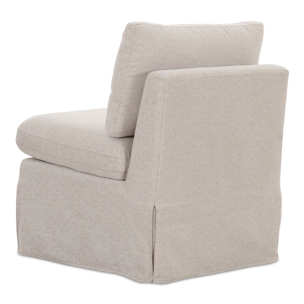 Fable Slipcover Dining Slipper Chair Beige view 3