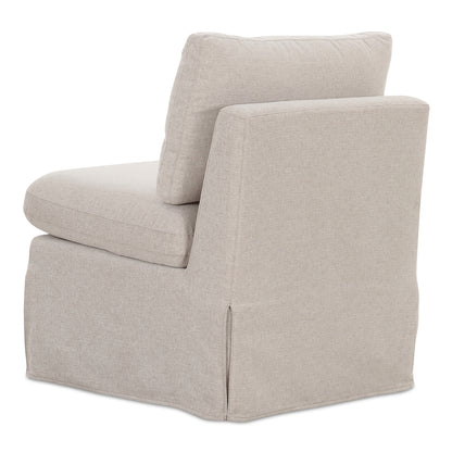 Fable Slipcover Dining Slipper Chair Beige view 3