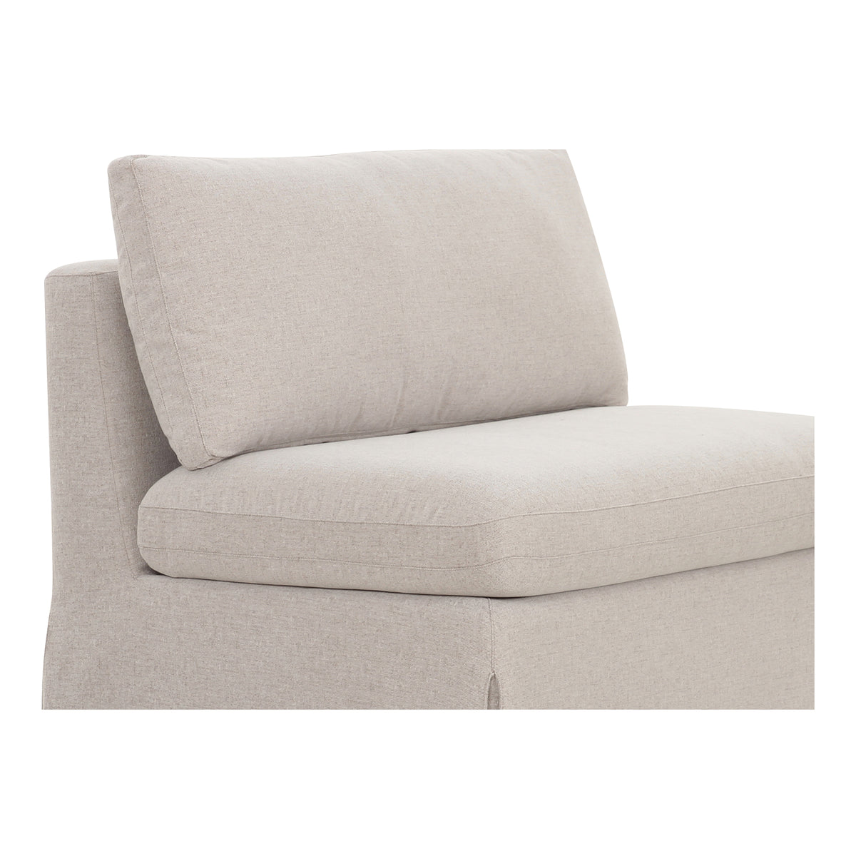 Fable Slipcover Dining Chair and Half Beige view 6