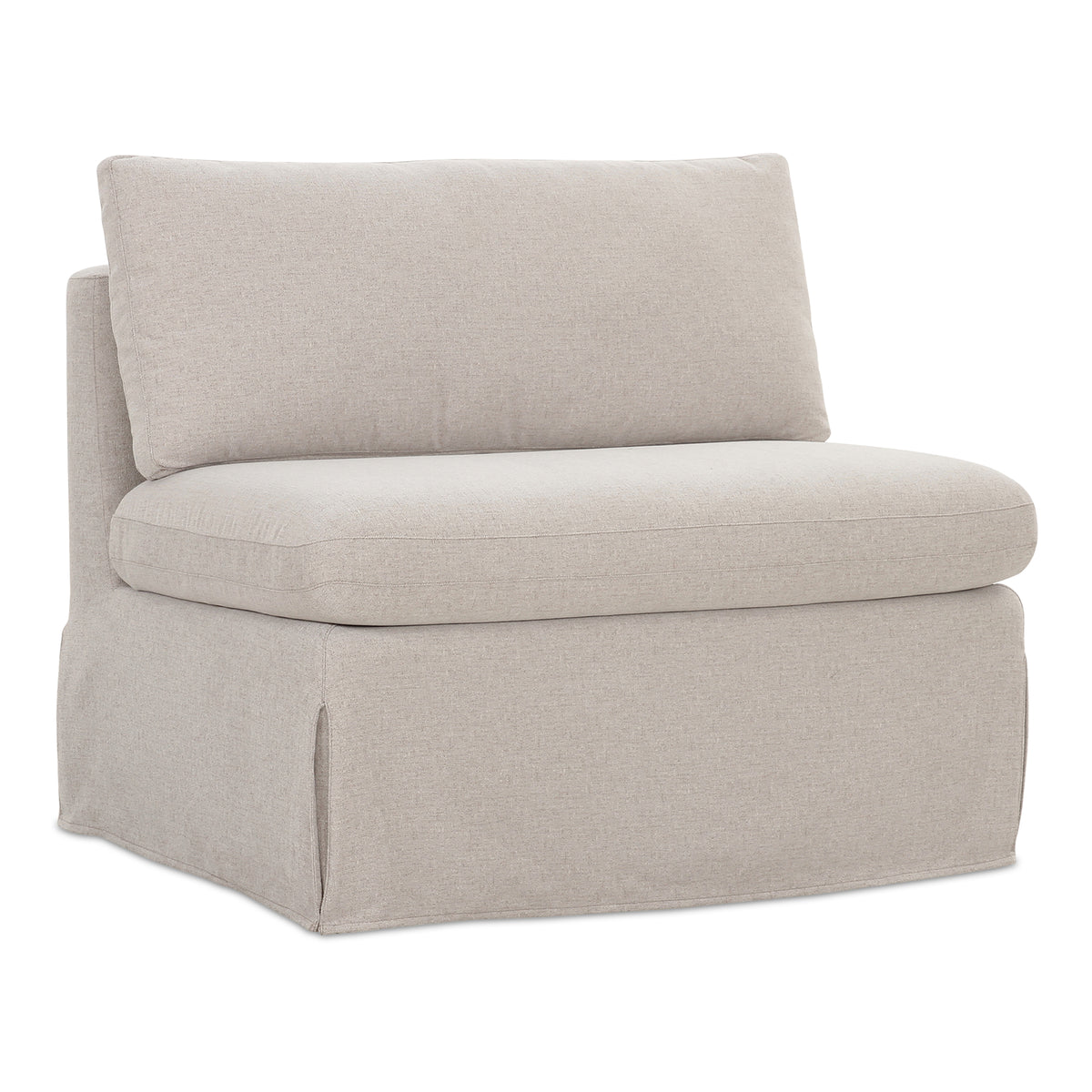 Fable Slipcover Dining Chair and Half Beige view 3