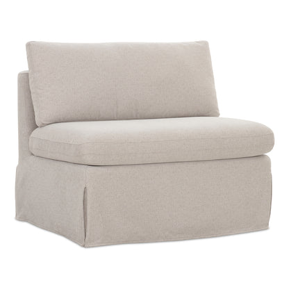 Fable Slipcover Dining Chair and Half Beige view 3