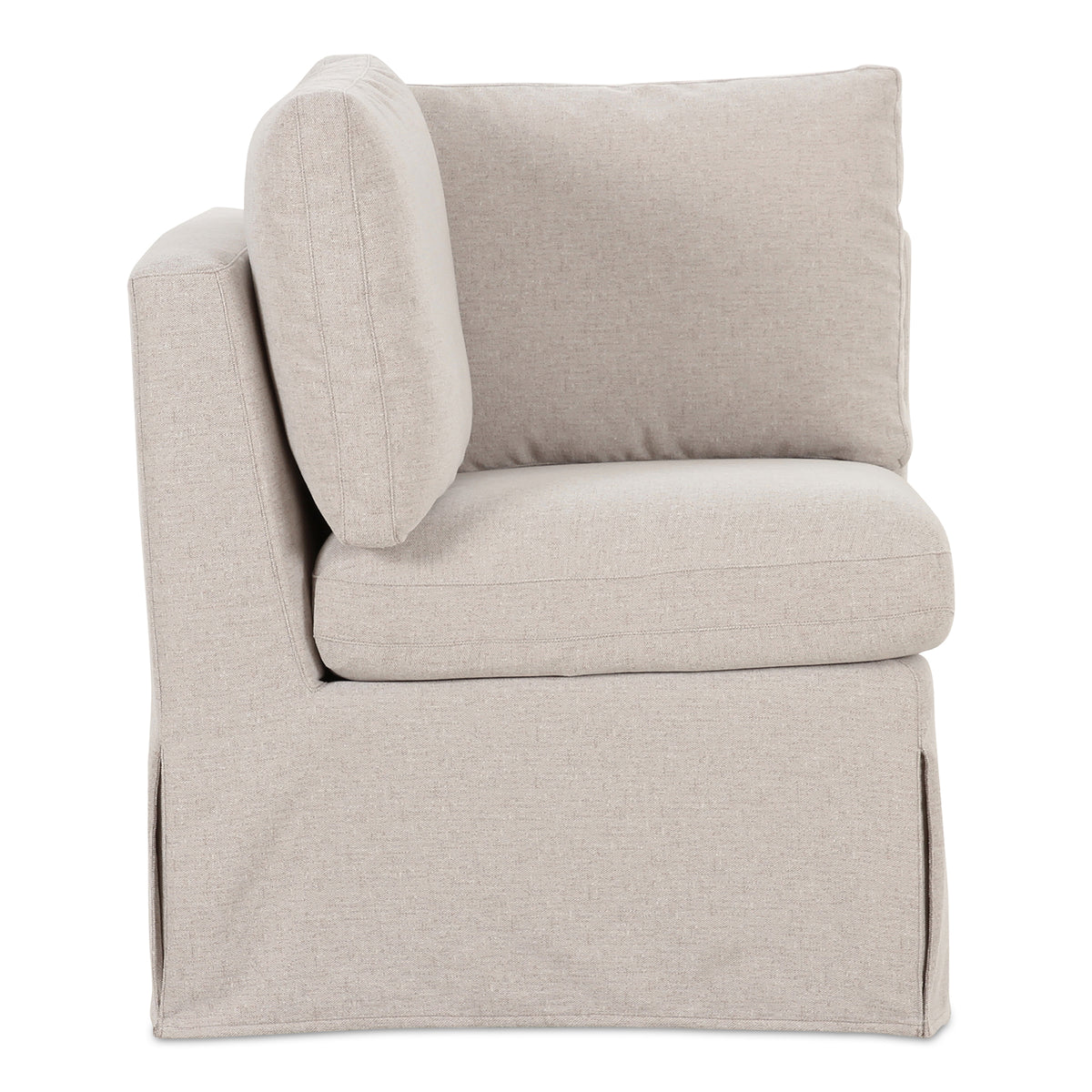 Fable Slipcover Dining Corner Chair Beige view 4