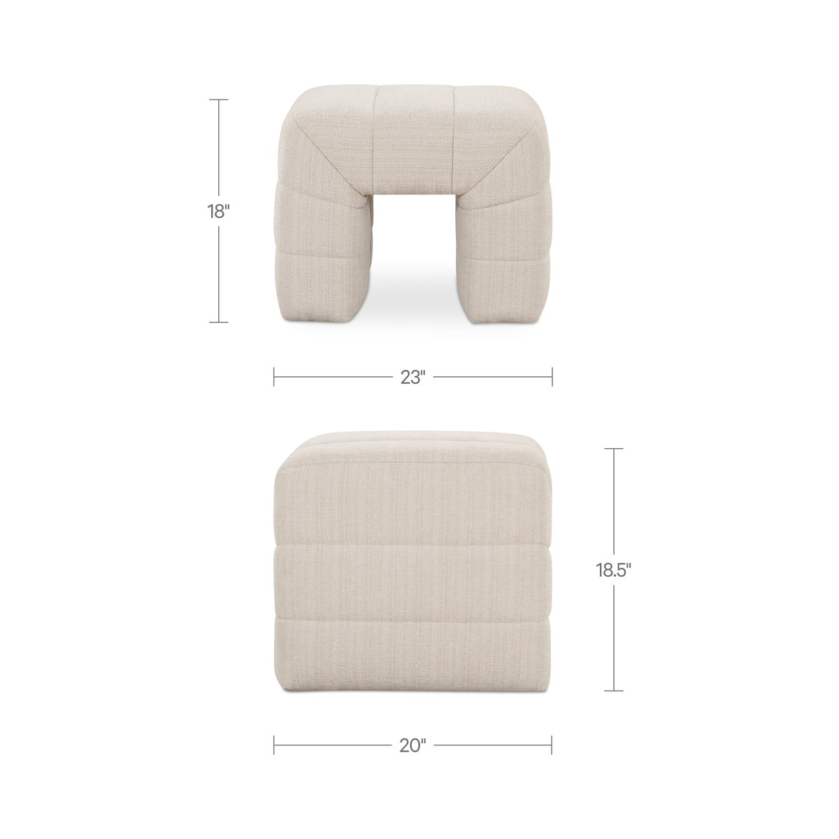 Verity Stool Oatmeal view 2