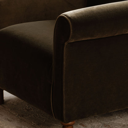 Harmony Accent Chair Dark Green Faux Mohair view 9