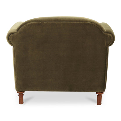 Harmony Accent Chair Dark Green Faux Mohair view 5