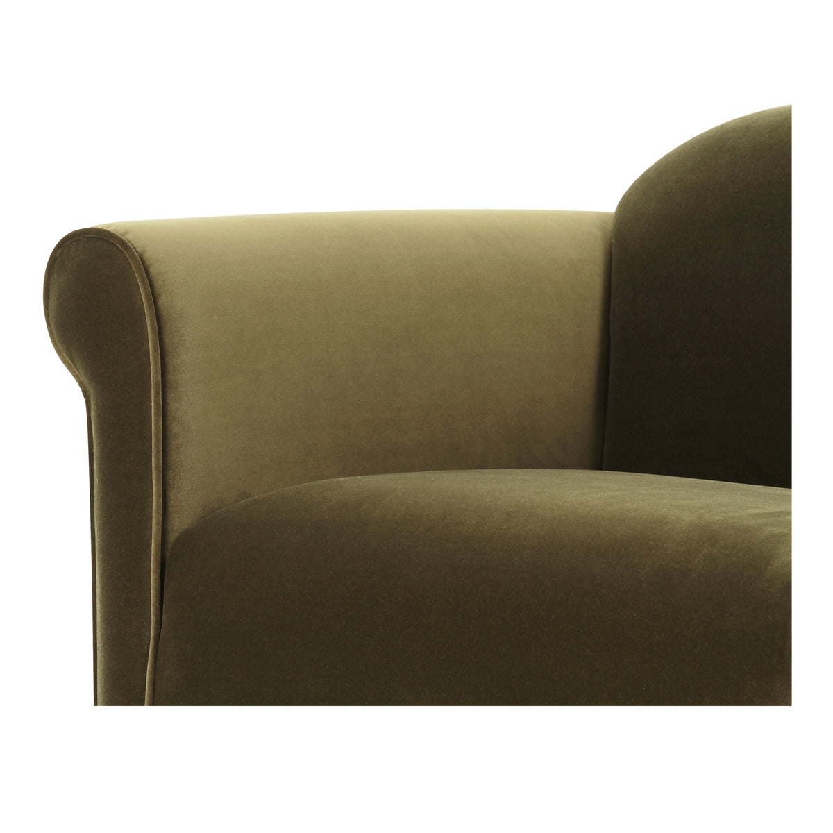 Harmony Accent Chair Dark Green Faux Mohair view 7
