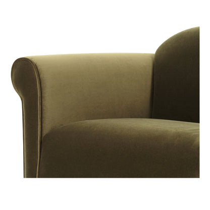 Harmony Accent Chair Dark Green Faux Mohair view 7