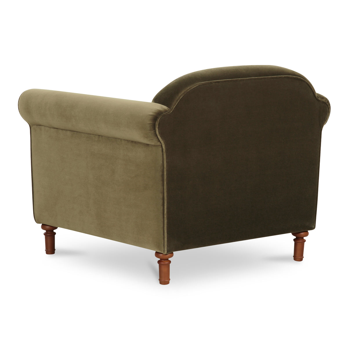 Harmony Accent Chair Dark Green Faux Mohair view 3