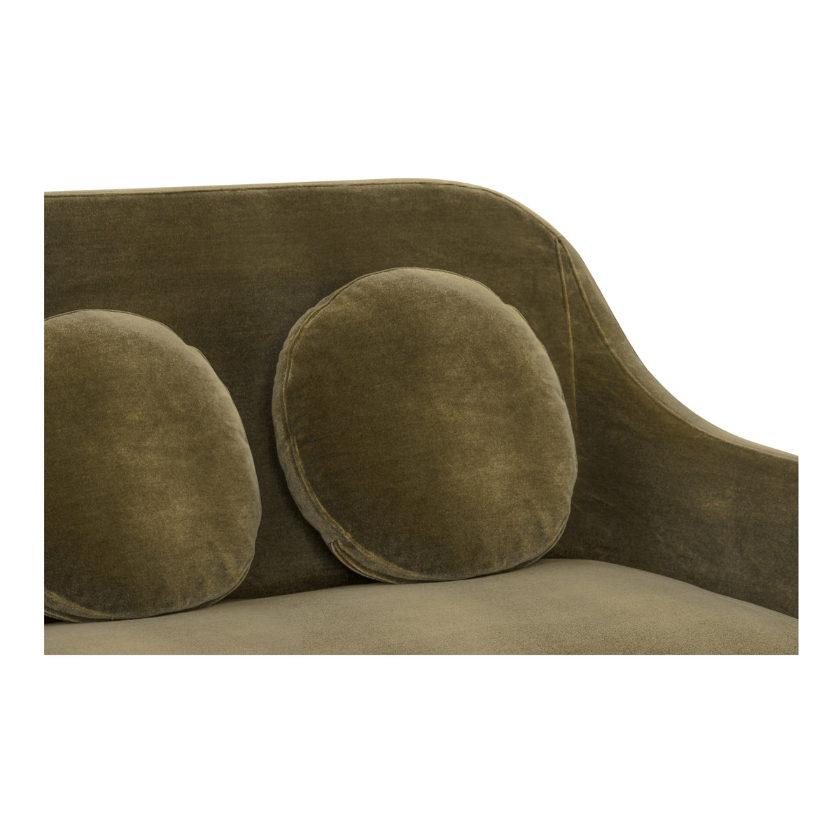 Rialto Sofa Dark Green Faux Mohair view 7