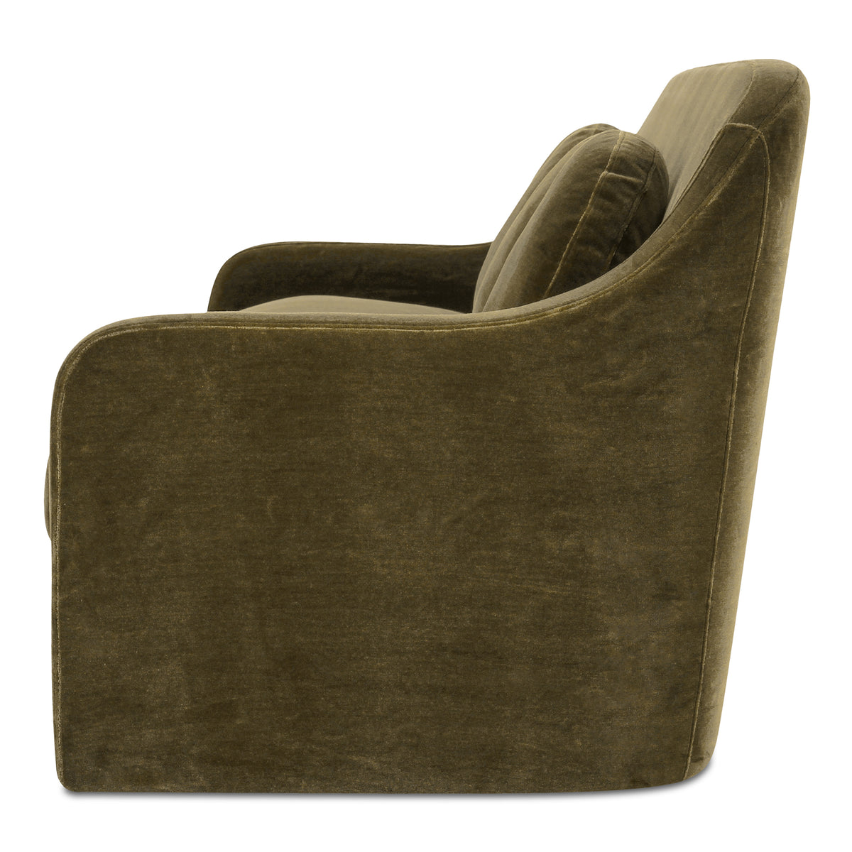 Rialto Sofa Dark Green Faux Mohair view 4