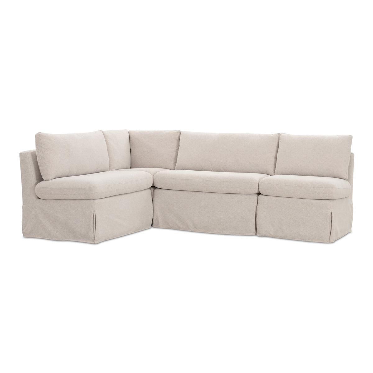 Fable Slipcover Dining Banquette L-Shape Beige 96 in view 5