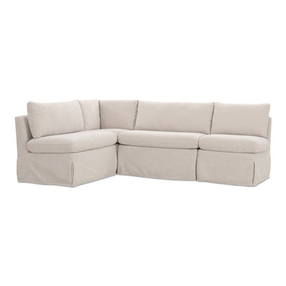 Fable Slipcover Dining Banquette L-Shape Beige 96 in view 5