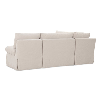 Fable Slipcover Dining Banquette L-Shape Beige 96 in view 3
