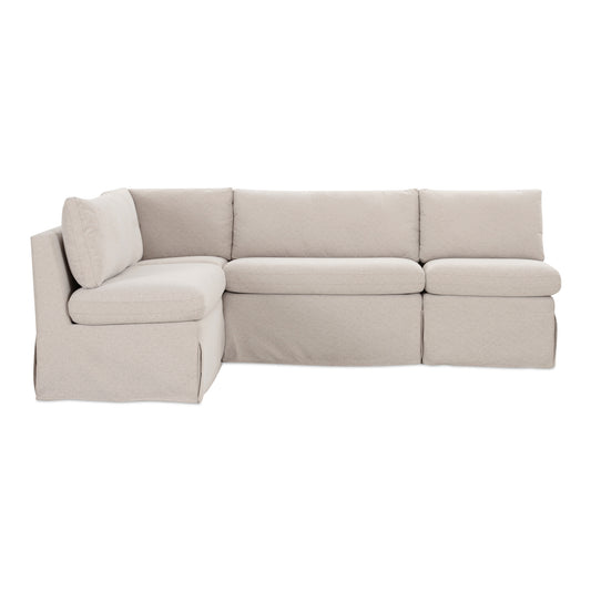Fable Slipcover Dining Banquette L-Shape Beige 96 in product image
