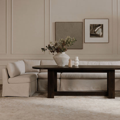 Fable Slipcover Dining Banquette L-Shape Beige 100.5 in view 9
