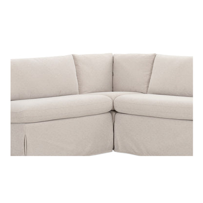 Fable Slipcover Dining Banquette L-Shape Beige 100.5 in view 6