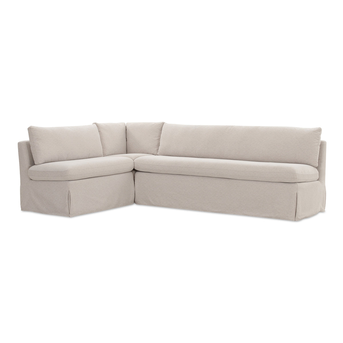 Fable Slipcover Dining Banquette L-Shape Beige 100.5 in view 5