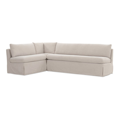 Fable Slipcover Dining Banquette L-Shape Beige 100.5 in view 5