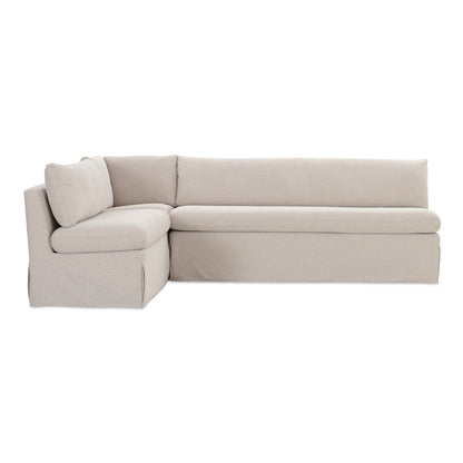 Fable Slipcover Dining Banquette L-Shape Beige 100.5 in product image