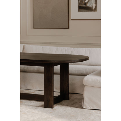 Fable Slipcover Dining Banquette L-Shape Beige 125.5 in view 8