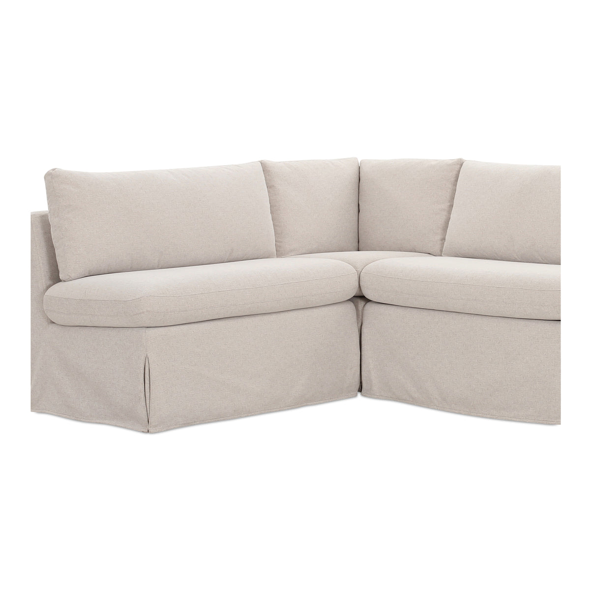 Fable Slipcover Dining Banquette L-Shape Beige 125.5 in view 6