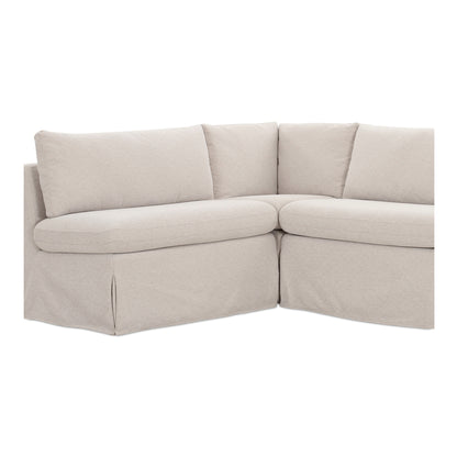 Fable Slipcover Dining Banquette L-Shape Beige 125.5 in view 6