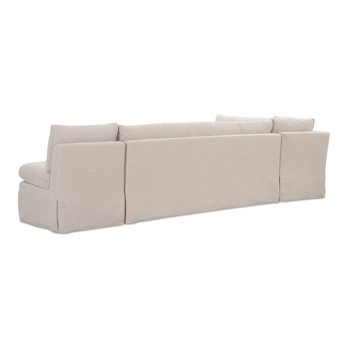 Fable Slipcover Dining Banquette L-Shape Beige 125.5 in view 3