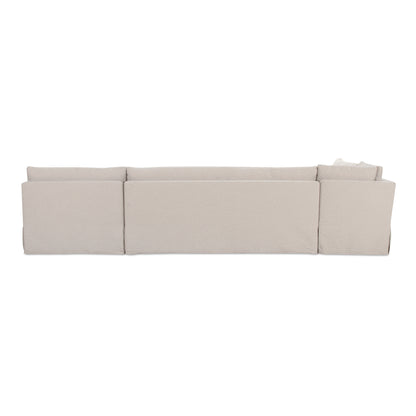 Fable Slipcover Dining Banquette L-Shape Beige 139.5 in view 5