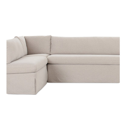 Fable Slipcover Dining Banquette L-Shape Beige 139.5 in view 7
