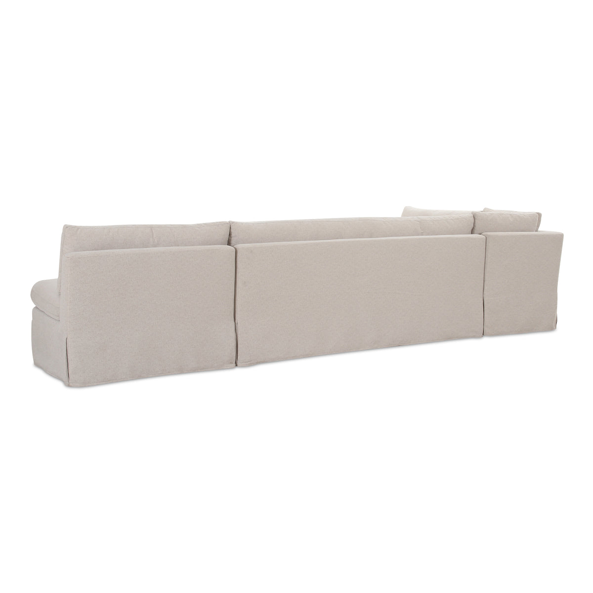 Fable Slipcover Dining Banquette L-Shape Beige 139.5 in view 3