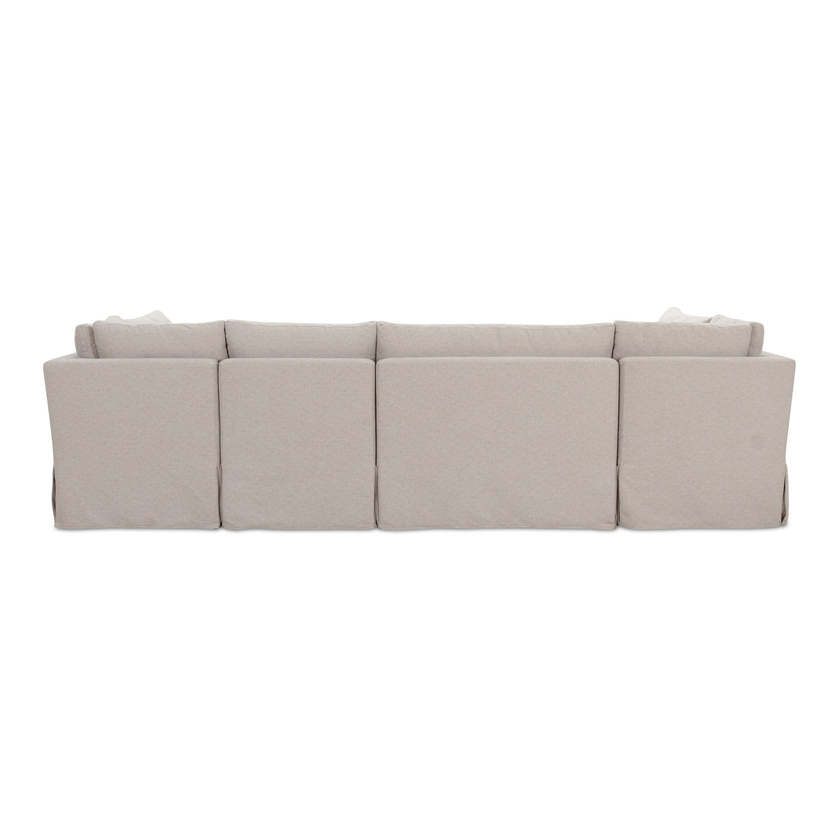Fable Slipcover Dining Banquette U-Shape Beige 121 in view 4
