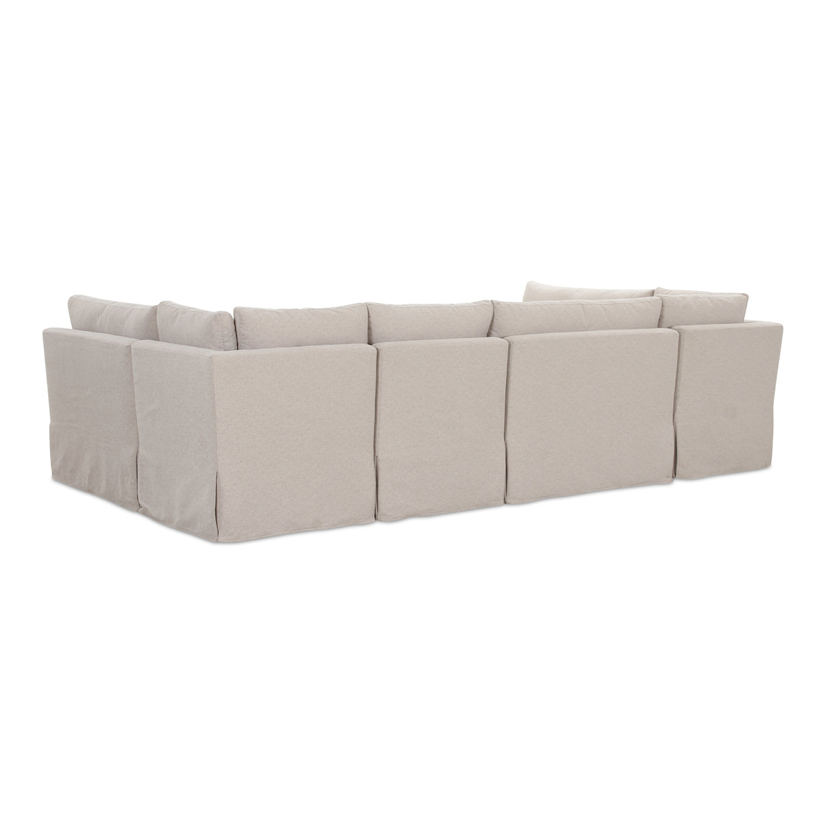 Fable Slipcover Dining Banquette U-Shape Beige 121 in view 3