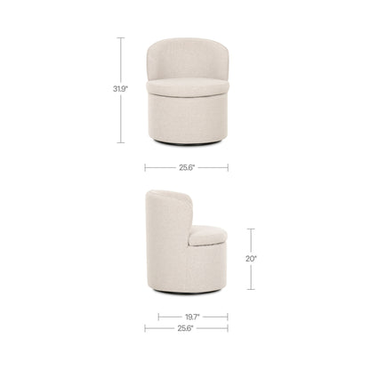 Dane Swivel Dining Chair Oatmeal - image 4