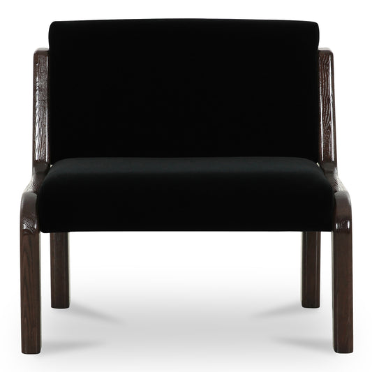 Edie Accent Chair Black Faux Mohair - product image