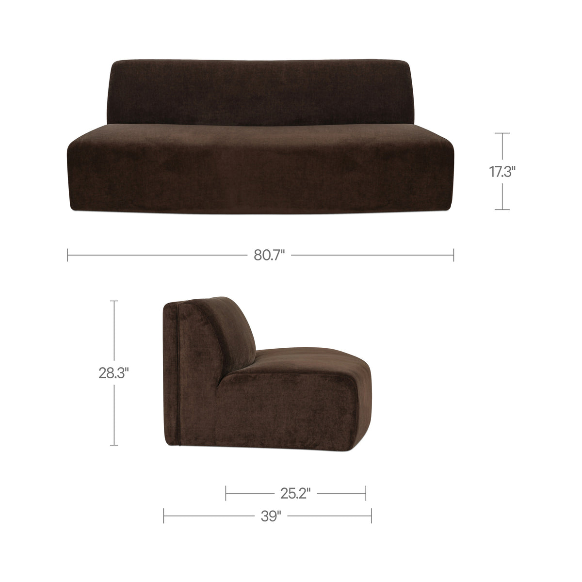 Naomi Convex Sofa Dark Brown image 9