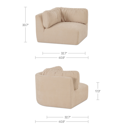 Matina Corner Chair Oatmeal image 8
