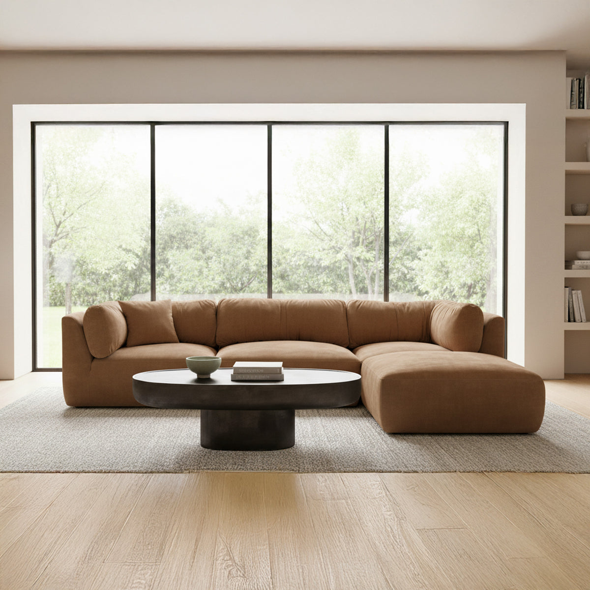 Matina Ottoman Taupe lifestyle image
