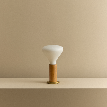 Knuckle Table Lamp in Oak + Noma