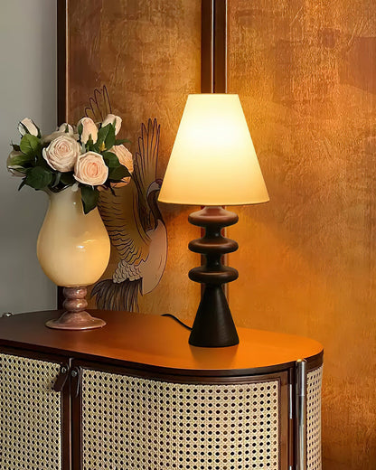 Ondelle Sculpted Wood Table Lamp