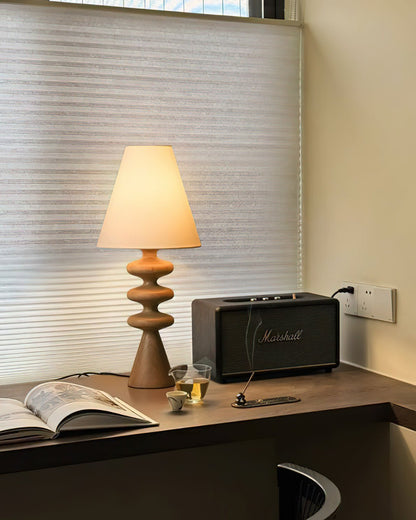 Ondelle Sculpted Wood Table Lamp