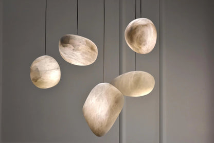 Orelisse Alabaster Pebble Pendant Light
