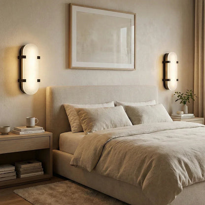 Ovelle Alabaster Halo Wall Sconce